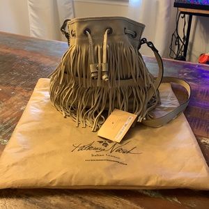 Patricia Nash Suede Fringed Bucket Purse